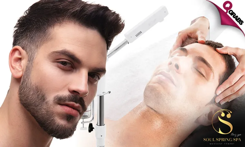Men's Hair Package: Hot Oil Head Massage + Steaming + Hair Wash + Hair Spa + Haircut + Beard Trimming!
